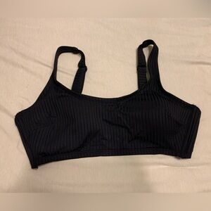 Kona Sol Black Ribbed Bra